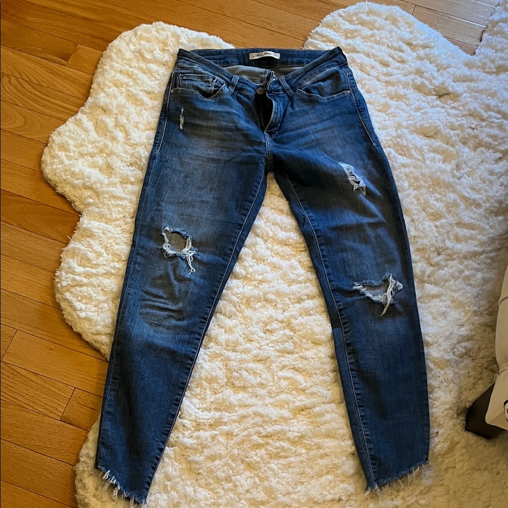 Mavi Dark Blue Ripped Skinny Jeans